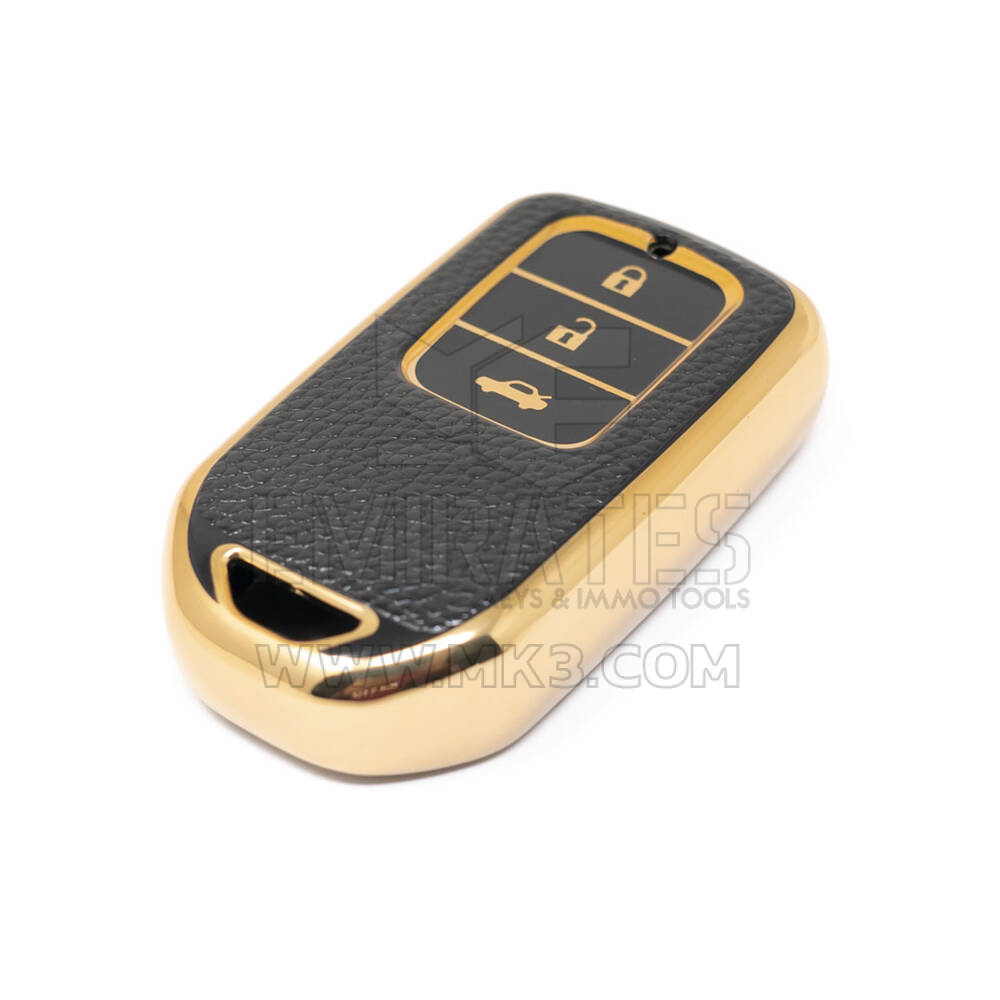 Yeni Satış Sonrası Nano Yüksek Kaliteli Altın Deri Kapak Honda Uzaktan Anahtar 3 Düğmeler Siyah Renk HD-A13J3A | Emirates Anahtarları