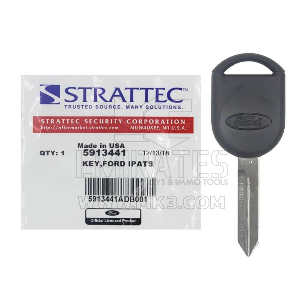 New Strattec Ford Tranponder Key 4D-63 FO40R Blade Manufacturer Part Number: 5913441 Compatible Part Number: 164-R8040 5913441  | Emirates Keys