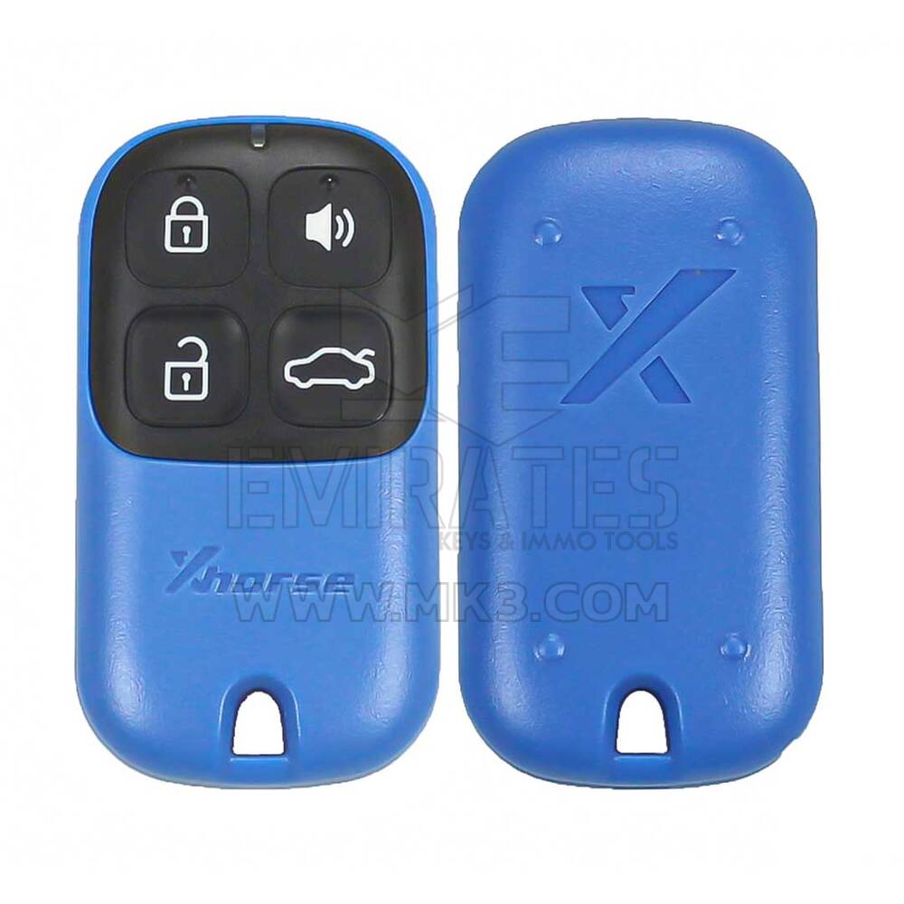 جديد Xhorse Vvdi Key Tool Vvdi2 Wire Garage Remote Key 4 Button Xkxh01en Blue متوافق مع جميع أدوات VVDI | الإمارات للمفاتيح