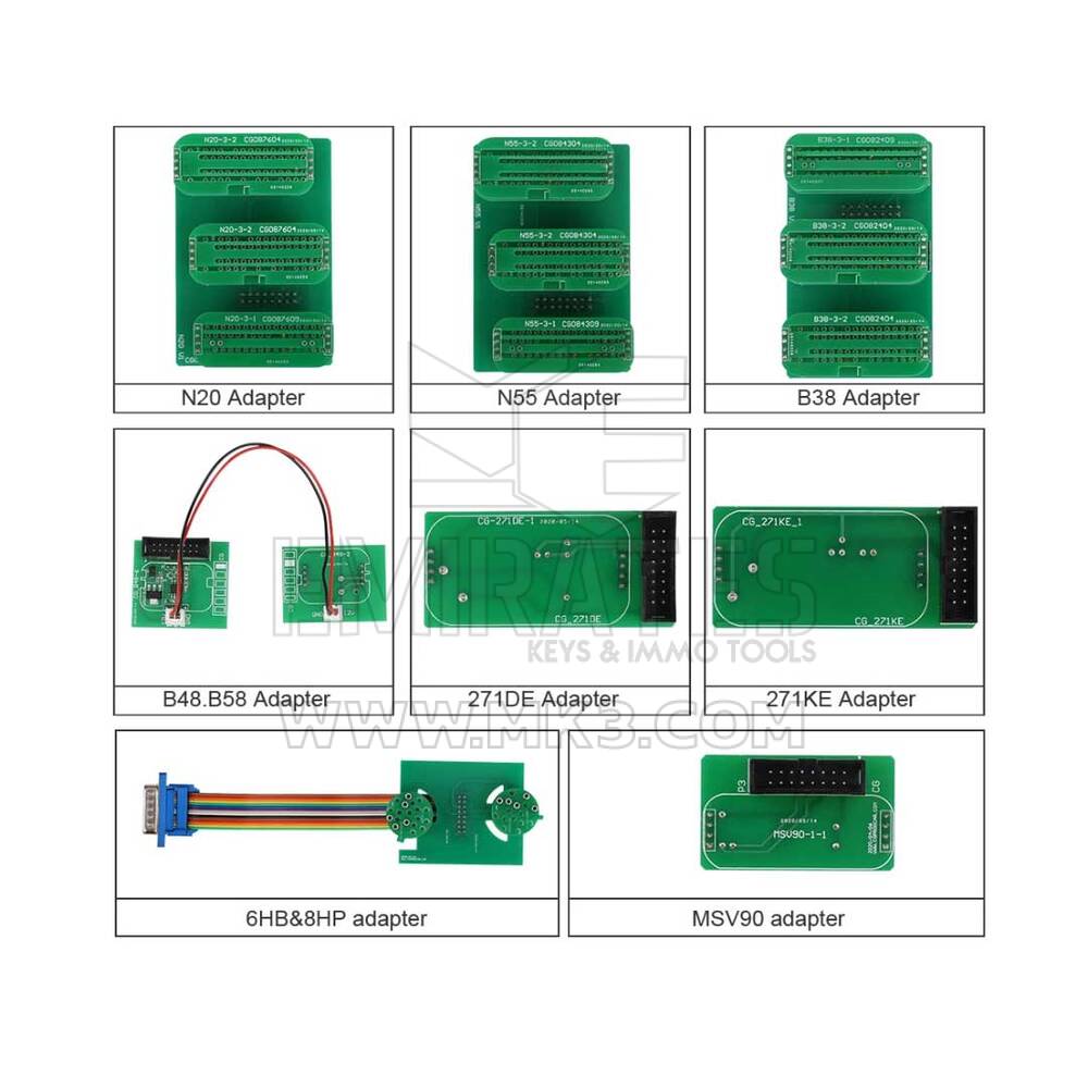 CGDI FC200 New Adapters Set including 6HP & 8HP / MSV90 / N55 / N20 / B48/ B58/ B38 etc