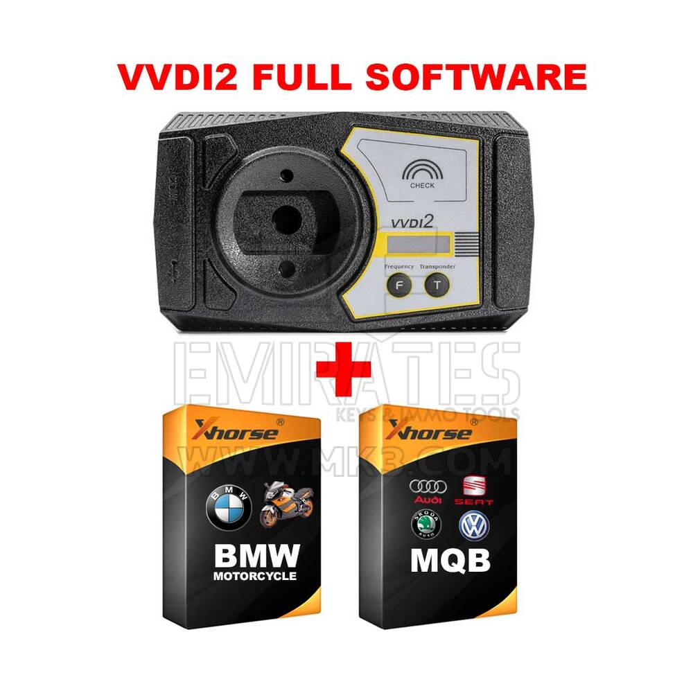 Xhorse VVDI2 Key Programming Obd Device Tool Full VVDI 2 Software Bundle (Com BMW Motorcycle & MQB License Activation)