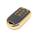Yeni Satış Sonrası Nano Yüksek Kaliteli Altın Deri Kapak Honda Uzaktan Anahtar 3 Düğmeler Siyah Renk HD-A13J3A | Emirates Anahtarları -| thumbnail