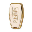 Nano – housse en cuir doré de haute qualité, pour clé télécommande Geely, 4 boutons, couleur blanche, GL-B13J4A