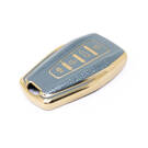 Housse en cuir doré de haute qualité pour clé télécommande Geely, 4 boutons, couleur grise, GL-B13J4B | Clés des Émirats -| thumbnail