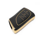 غطاء جلد ذهبي نانو جديد ما بعد البيع عالي الجودة لمفتاح لكزس البعيد 3 أزرار لون أسود LXS-B13J3 | مفاتيح الإمارات -| thumbnail