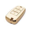 New Aftermarket Nano High Quality Gold Leather Cover For Changan Remote Key 3 Buttons White Color CA-A13J | Emirates Keys -| thumbnail