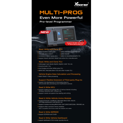 Novo Xhorse XDMPG0GL Multi Prog Multi-Prog Programador ECU Gearbox Programmer Versão de atualização do VVDI Prog | Chaves dos Emirados