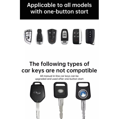 مجموعة مفاتيح ذكية عن بعد عالمية جديدة لما بعد البيع لشاشات الكريستال السائل لجميع أنواع السيارات بدون مفتاح طراز FEM باللون الأسود | مفاتيح الإمارات