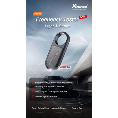 Nuevo Xhorse XDRT20 Frequency Tester V2 compatible con 315Mhz, 433Mhz, 868Mhz, 902Mhz y otras bandas de frecuencia principales | Claves de los Emiratos