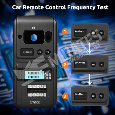 Teste de frequência de controle remoto de carro Xtool KC 501
