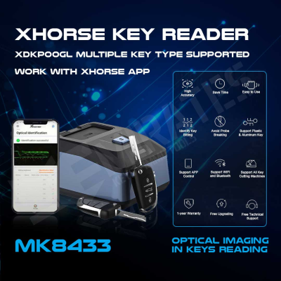 Lecteur de clé Xhorse XDKP00GL Type de clé multiple pris en charge