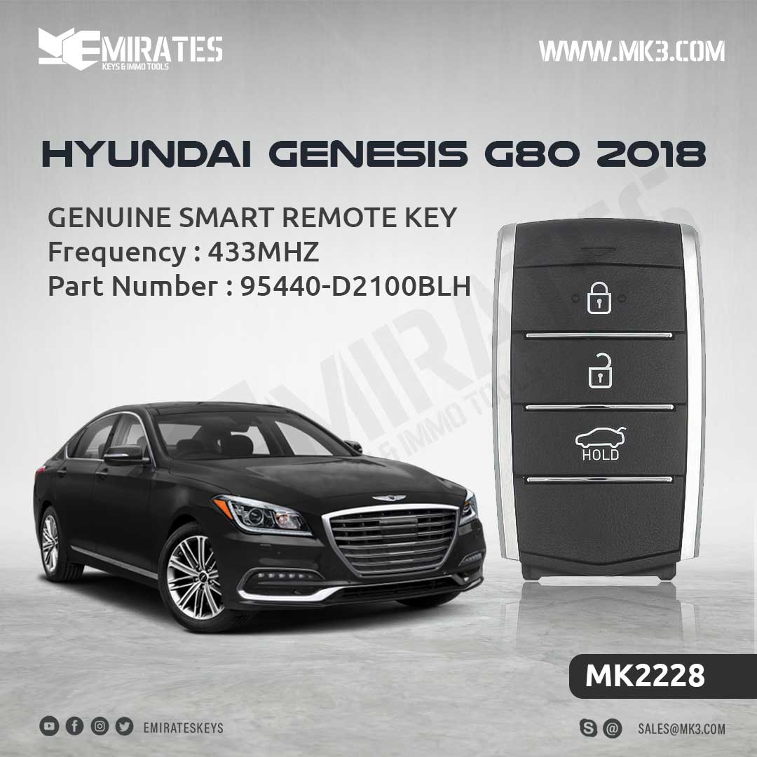 Hyundai Genesis G80 2018 Smart Remote Key 95440 D2100BLH MK3