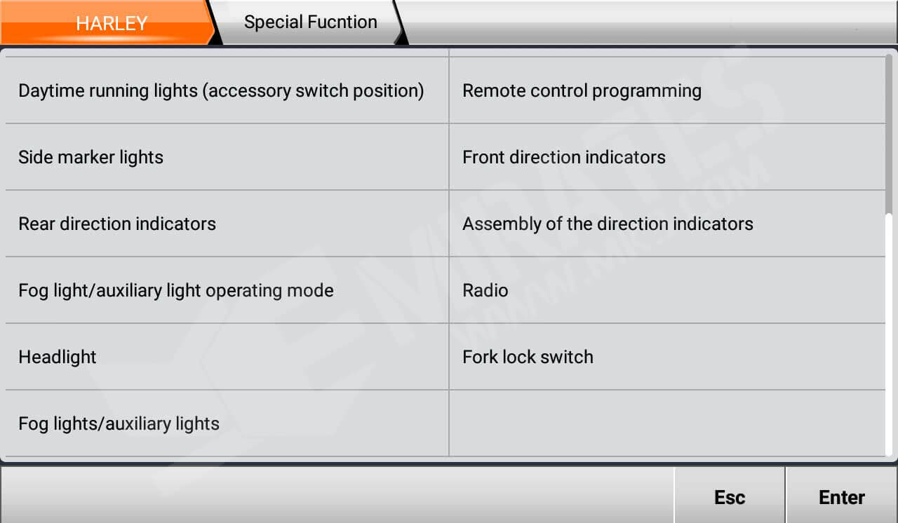 OBDStar MS80 Special Function-Harley
