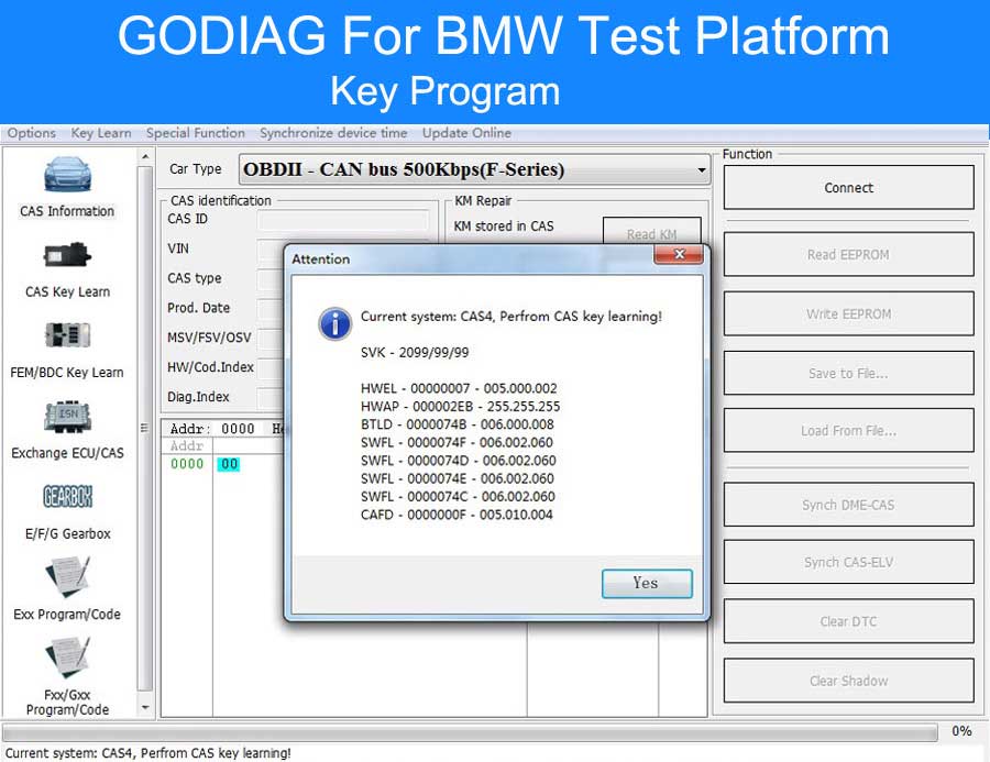 New GODIAG Test Platform For BMW CAS4 / CAS4+ Programming Support Off-site Key Programming/All Keys Lost/ Add New Key | Emirates Keys