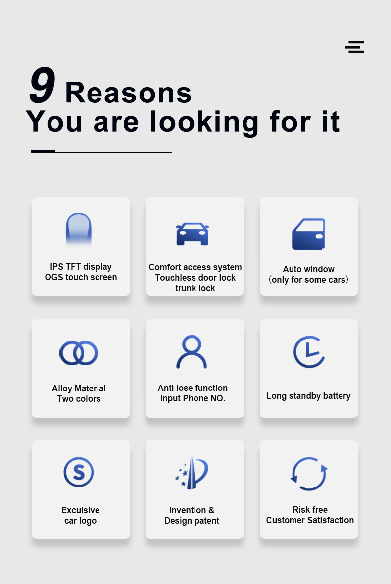 New Aftermarket LCD Universal Smart Key Kit With Keyless Entry And IOS Car Location Tracking System Silver Color | Emirates Keys