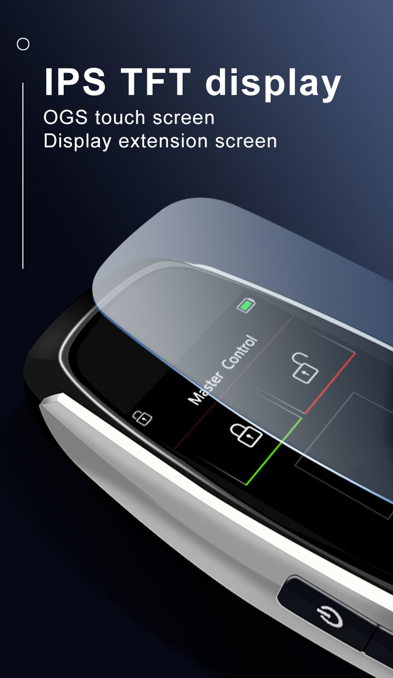 New Aftermarket LCD Universal Smart Key Kit With Keyless Entry And IOS Car Location Tracking System Silver Color | Emirates Keys