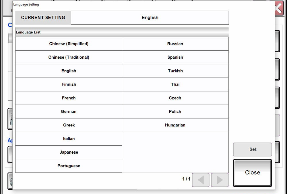 vxdiag nissan software language