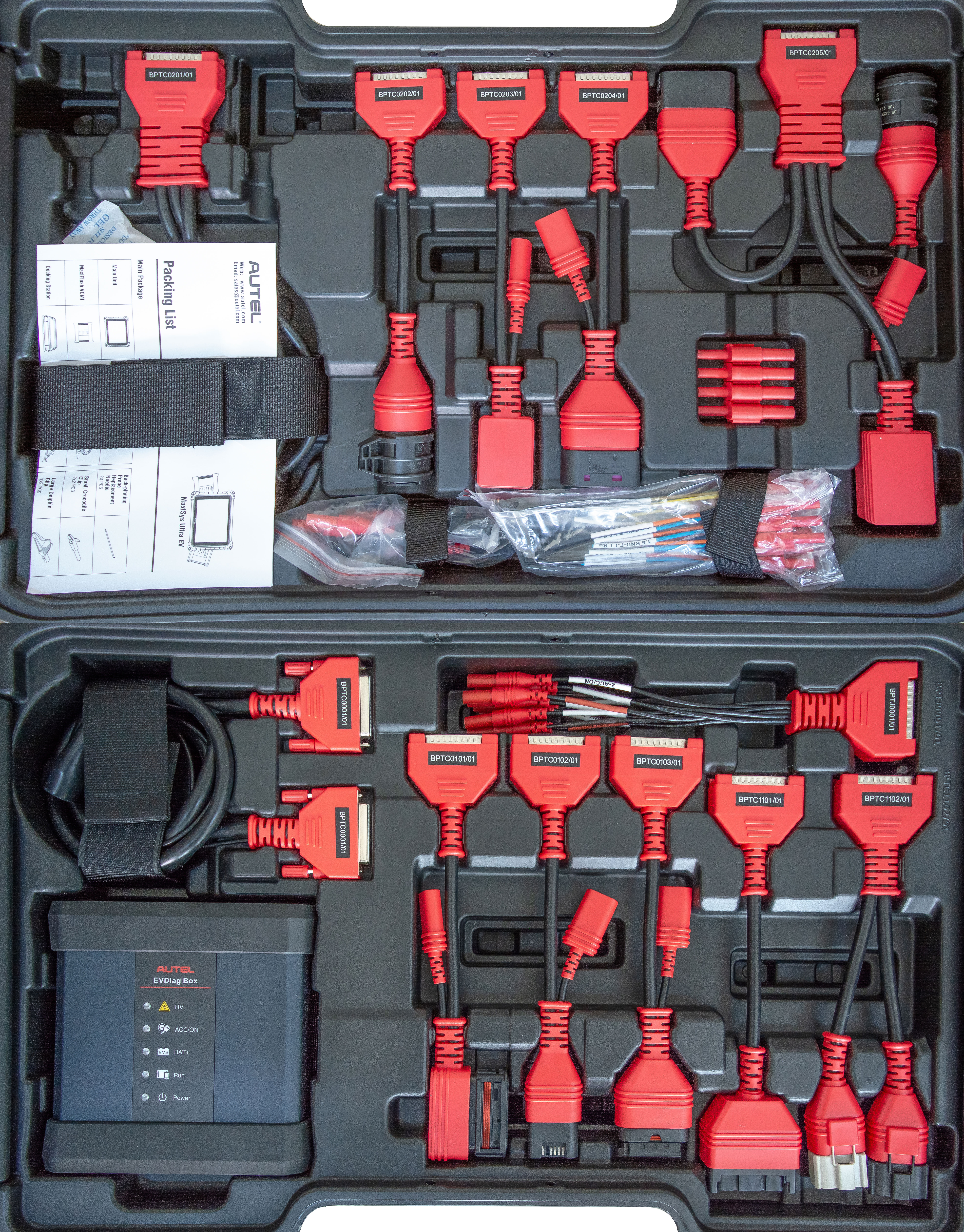 Autel EV Diagnostics Upgrade Kit  Includes EVDiag Box, Testing Software, And Adapters For Specific Vehicles To Enable Testing Of Electric Vehicle Battery Packs .