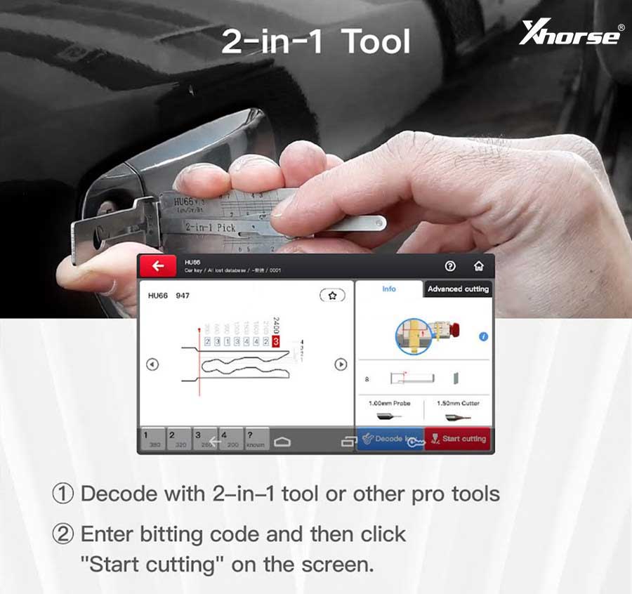 New Xhorse Condor XC-MINI Plus II Key Cutting Machine Support Car/Motorbike/House Keys with M3 and M5 Clamps | Emirates Keys