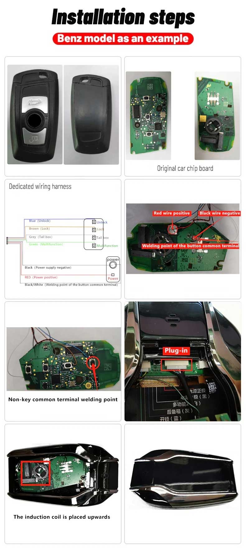 New Aftermarket LCD Universal Modified Smart Remote Key PKE Comfort Access System For All Keyless Car Silver Color | Emirates Keys
