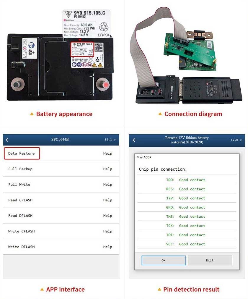 New Yanhua ACDP Set Module 23 Porsche 12V Lithium Battery Restore Work with Yanhua Mini ACDP Programming Master Basic Module Device | Emirates Keys