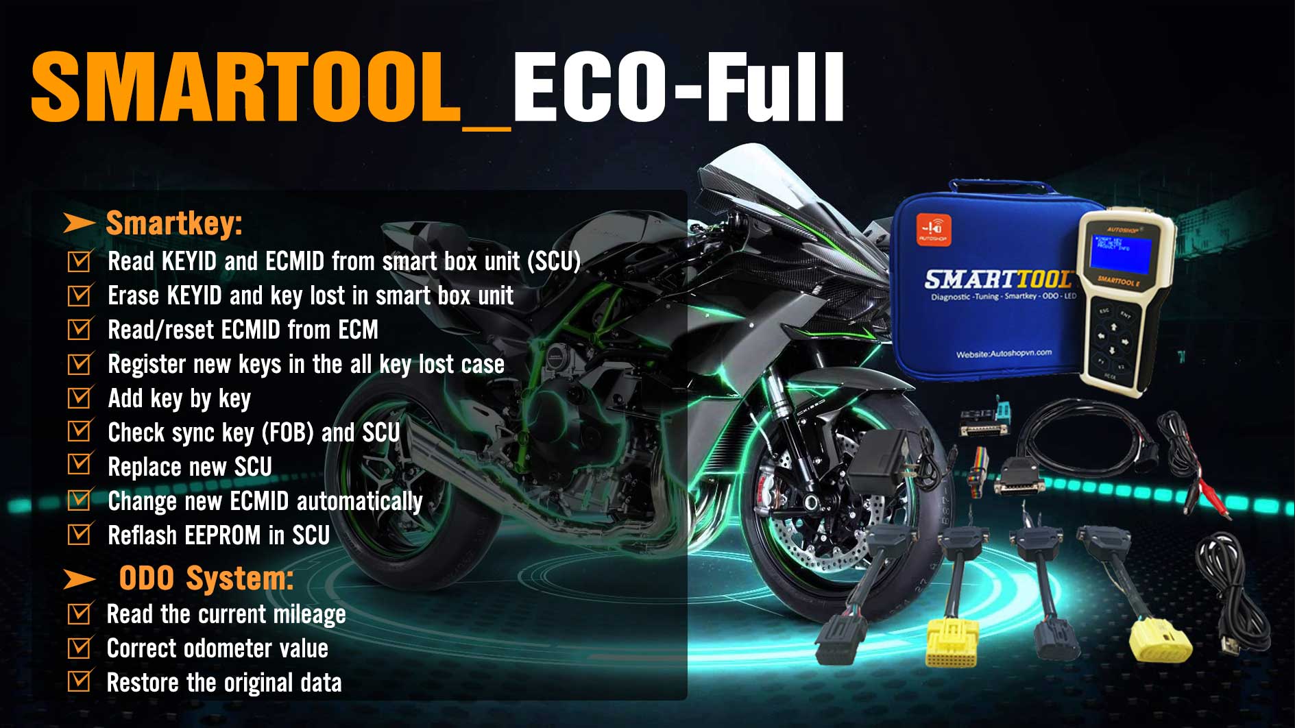 NEW SmartTool2 ECO Motorbike Key & ODO Programming Devices For Smart key/ Keyless Honda, Yamaha and Suzuki | Emirates Keys