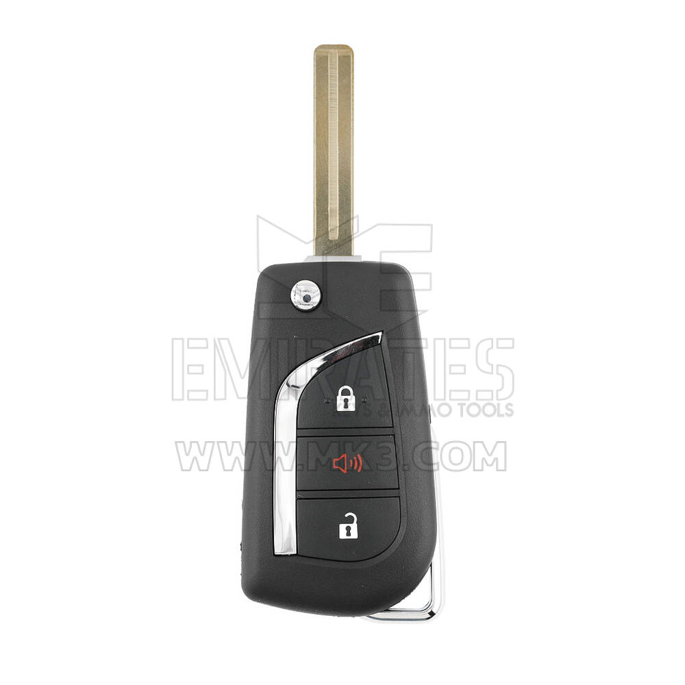 Nuevo mercado de accesorios Toyota 2019 Flip Remote Key Shell 2 + 1 botones Toy48 Blade alta calidad mejor precio | Cayos de los Emiratos