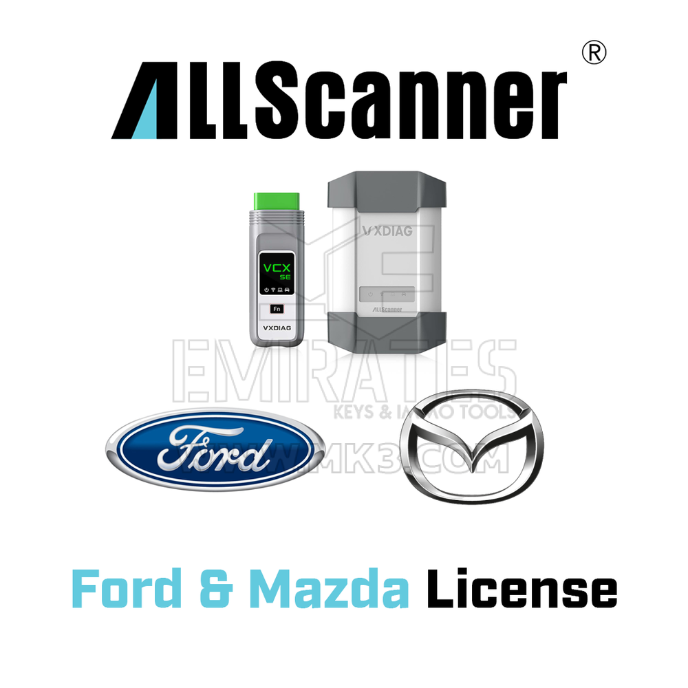 جميع تراخيص الماسح الضوئي Ford / Mazda لأداة التشخيص VCX-DoIP / VCX SE