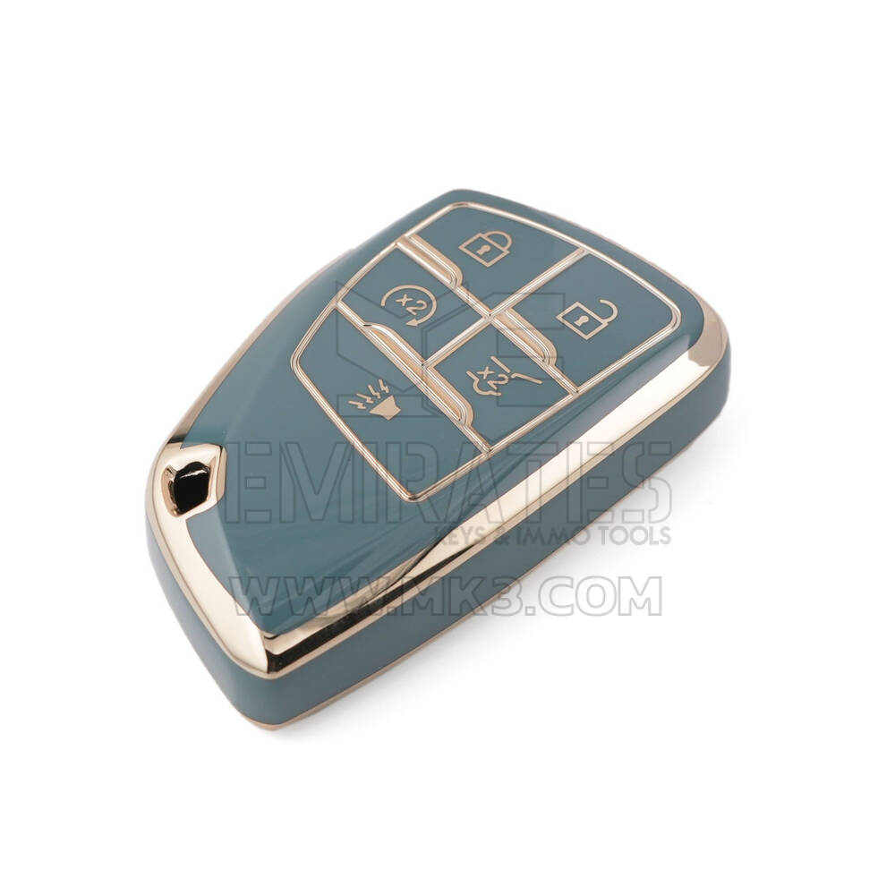 Novo aftermarket nano capa de alta qualidade para buick chave remota inteligente 5 botões cor cinza BK-D11J5A Chaves dos Emirados