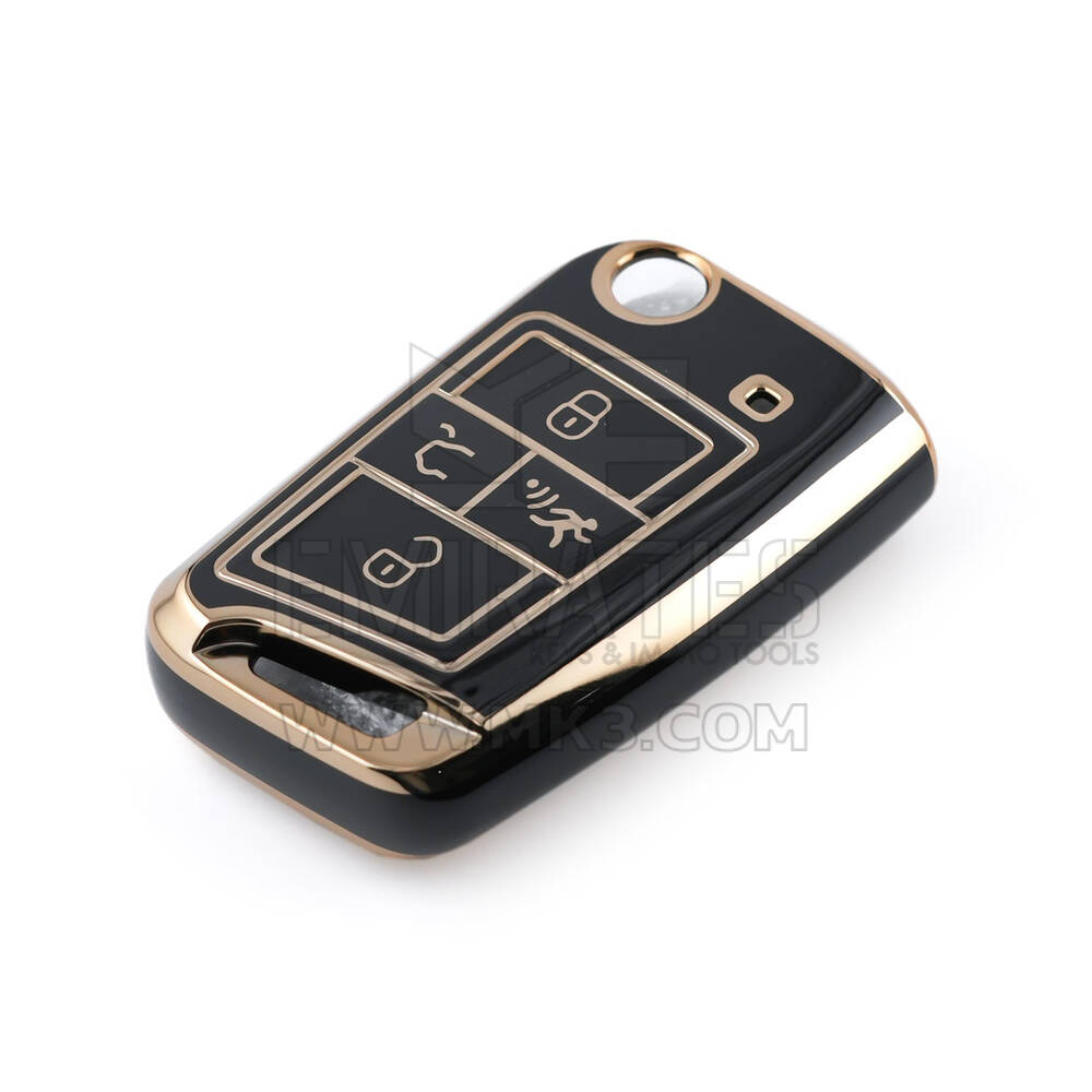 New Aftermarket Nano High Quality Cover For Volkswagen Flip Remote Key 4 Buttons Black Color VW-B11J4 | Emirates Keys