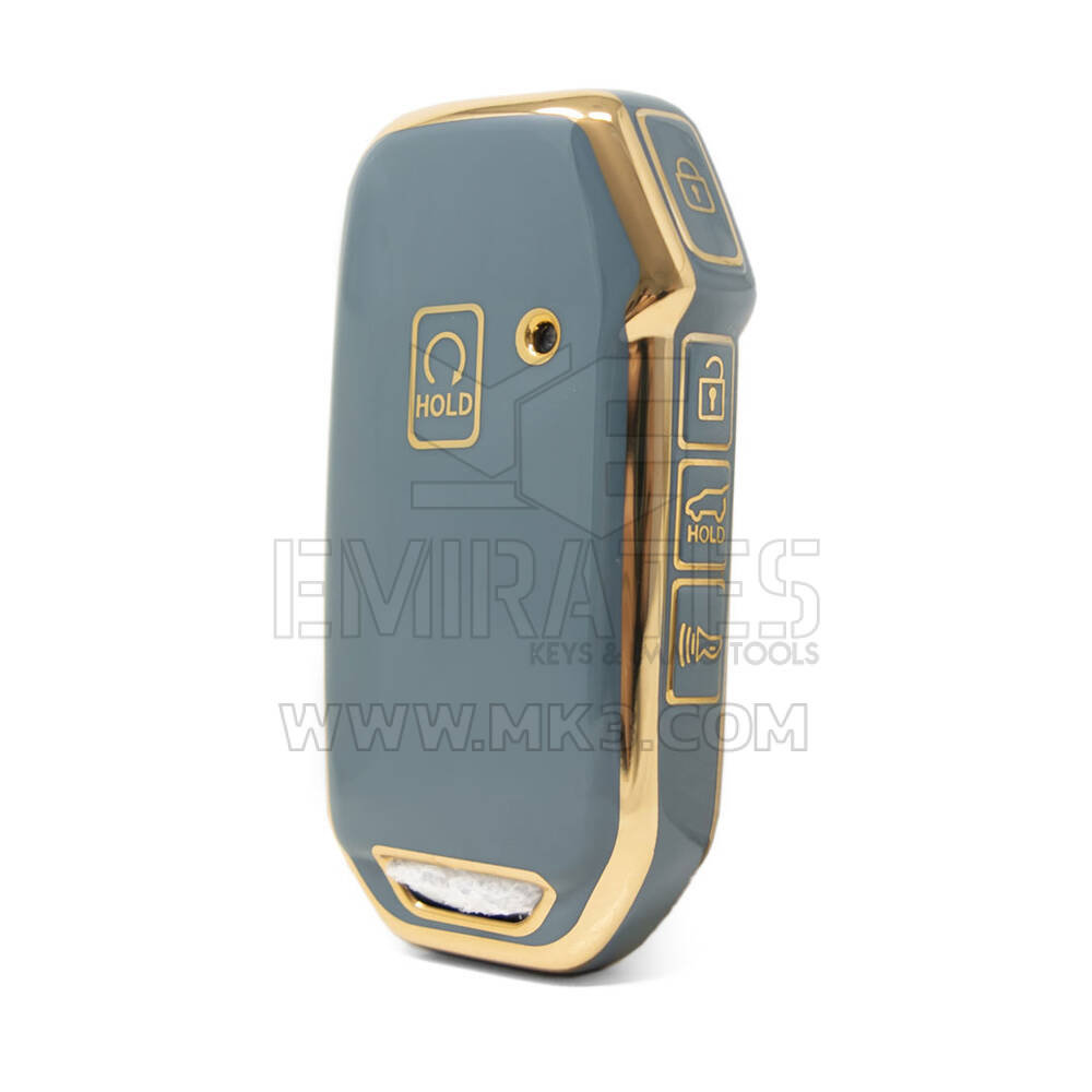 Funda Nano de alta calidad para llave remota Kia 2018-2022, 4 + 1 botones, Color gris, KIA-C11J5