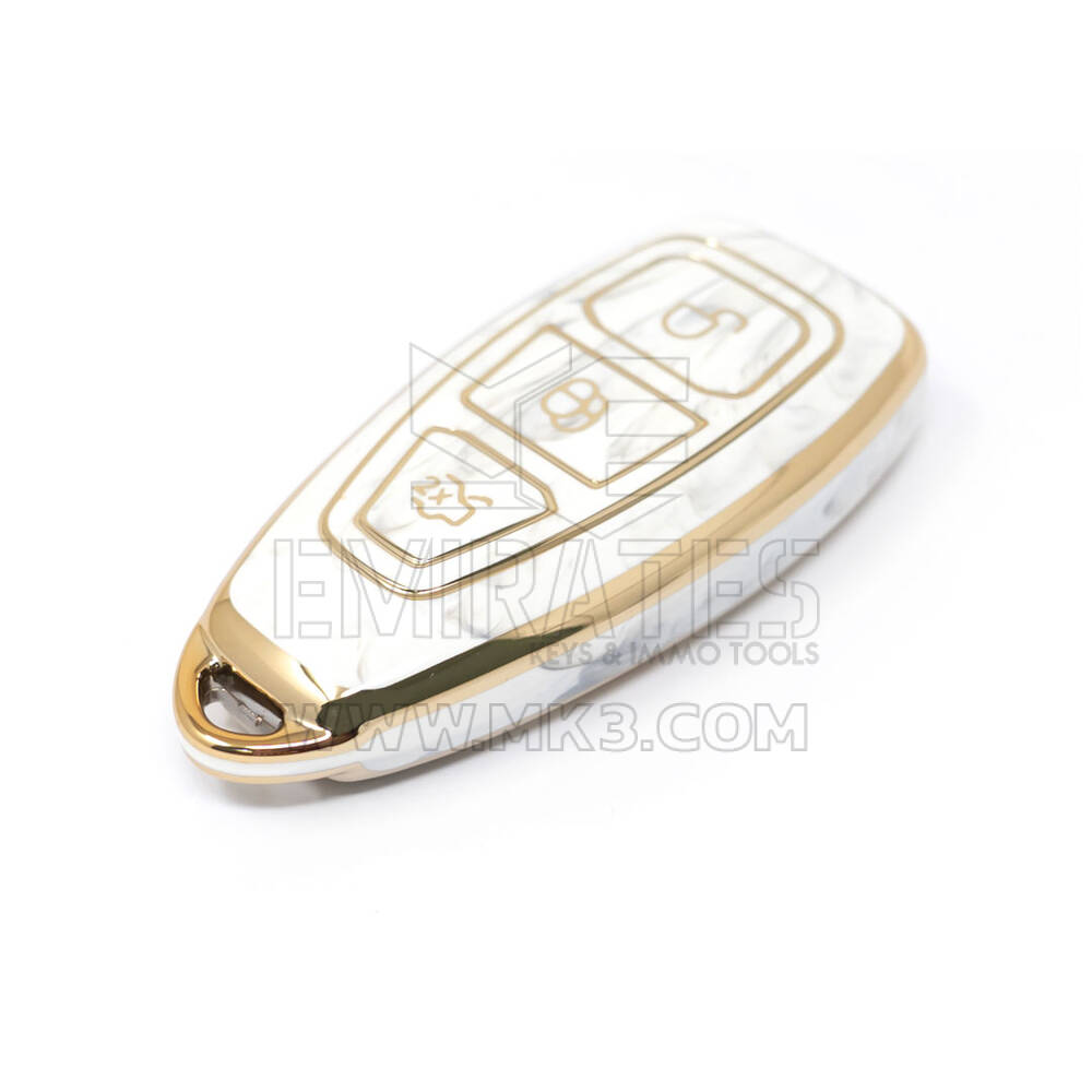 New Aftermarket Nano High Quality Marble Cover For Ford Remote Key 3 Buttons White Color Ford-D12J | Emirates Keys