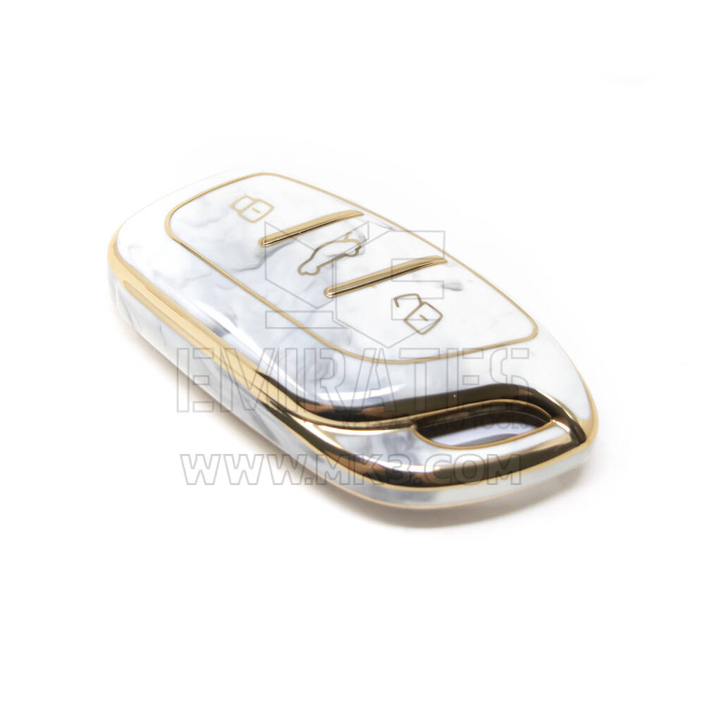 New Aftermarket Nano High Quality Marble Cover For Roewe Remote Key 3 Buttons White Color RW-B12J | Emirates Keys