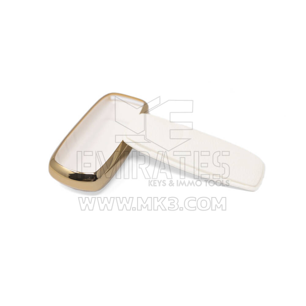 New Aftermarket Nano High Quality Gold Leather Cover For Trumpchi Remote Key 5 Buttons White Color CQ-B13J | Emirates Keys