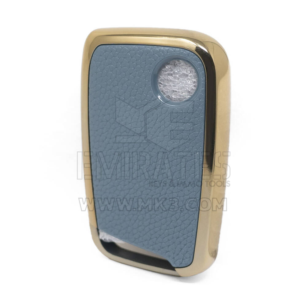 Capa de couro Nano Gold para chave remota VW 3B cinza VW-D13J | MK3