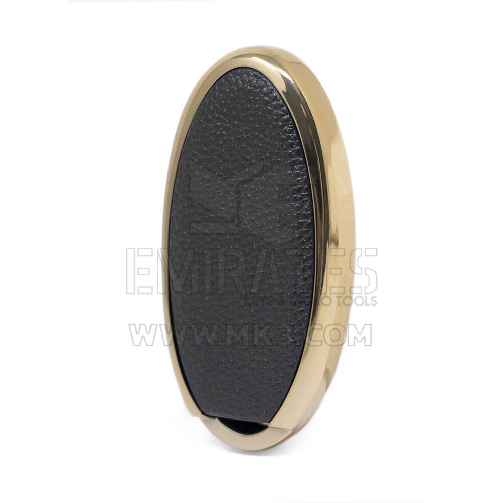 Nano Gold Leather Cover For Nissan Key 4B Black NS-A13J4A | MK3