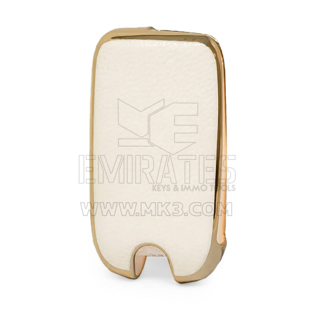 Nano Gold Leather Cover For Roewe Flip Key 3B White RW-A13J | MK3