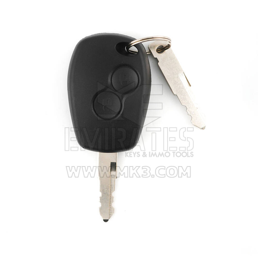 New Aftermarket Renault Clio Dacia Logan, Sandero Ignition Lock - 1 x Plastic Keys with Remote Buttons, 1 x Blade Key Compatible Part Number: 6001546809 / 806013230R | Emirates Keys