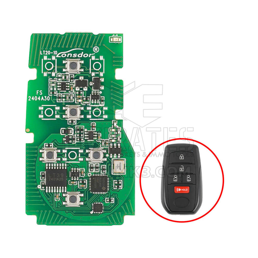 Lonsdor LT20-10 Toyota / Lexus Universal Smart Remote Key PCB 5 botões