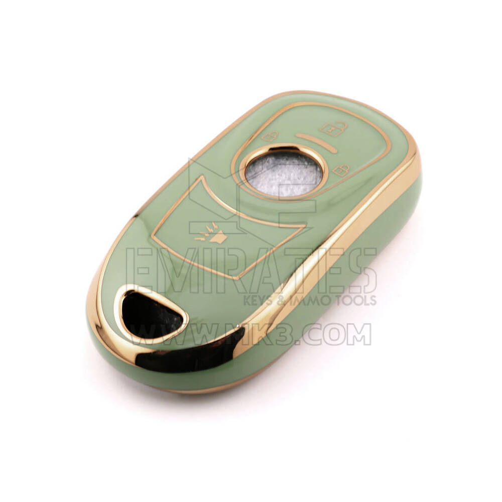 Nouvelle coque de rechange de haute qualité pour clé télécommande Buick à 3 boutons de couleur verte BK-A11J4B | Emirates Keys