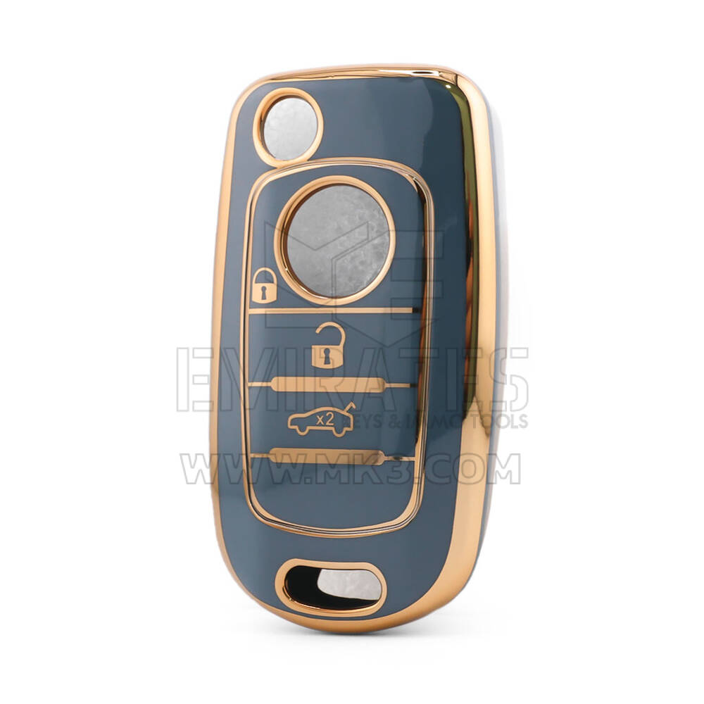 Nano High Quality Cover For Fiat Remote Key 3 Button Gray Color FIAT-C11J3B