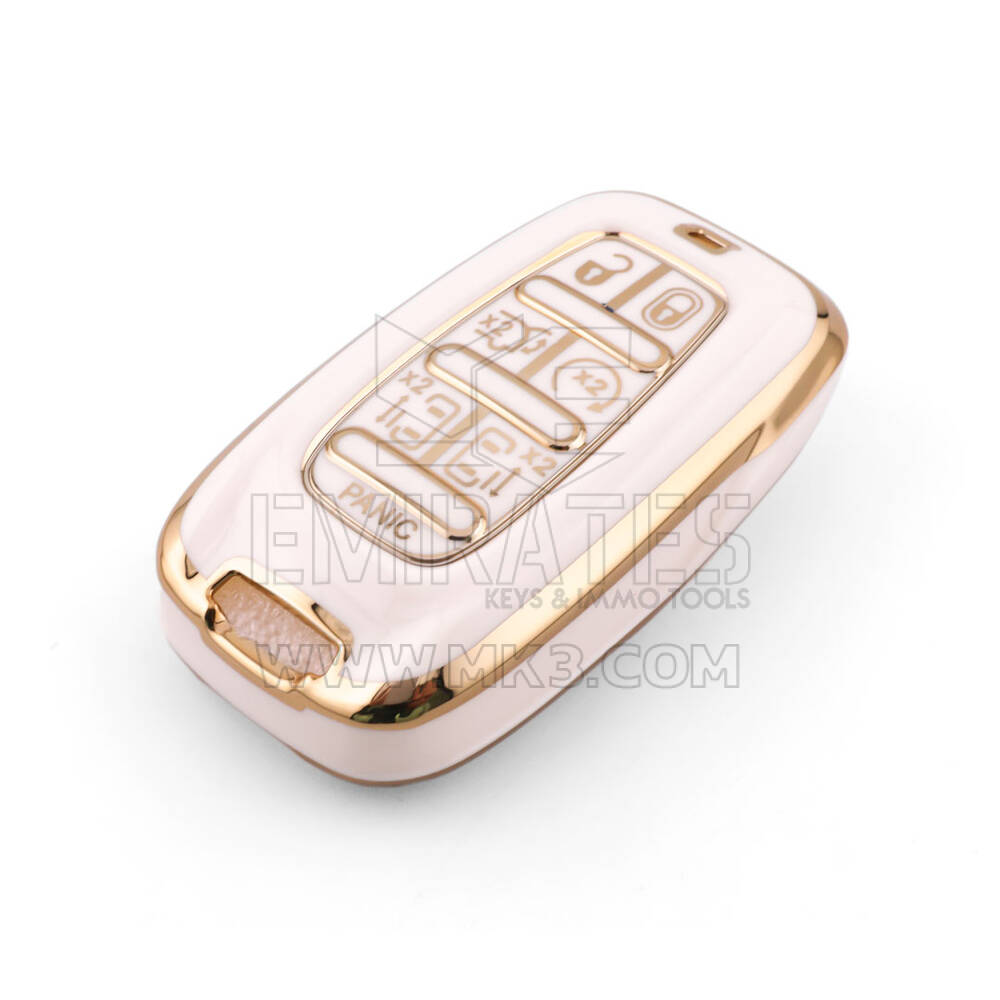 New Aftermarket Nano High Quality Cover For Chrysler Remote Key 7 Button White Color CRSL-B11J7 | Emirates Keys