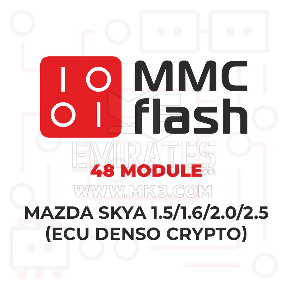 Модуль MMCFlash-48, Mazda SkyA 1.5/1.6/2.0/2.5 (ЭБУ Denso Crypto)