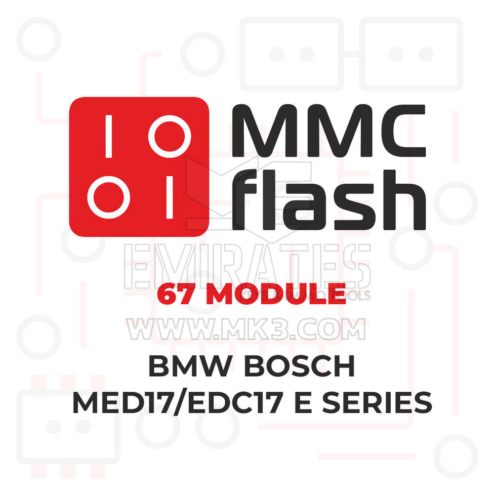 MMCFlash - 67 Modulo, BMW Bosch MED17/EDC17 serie E