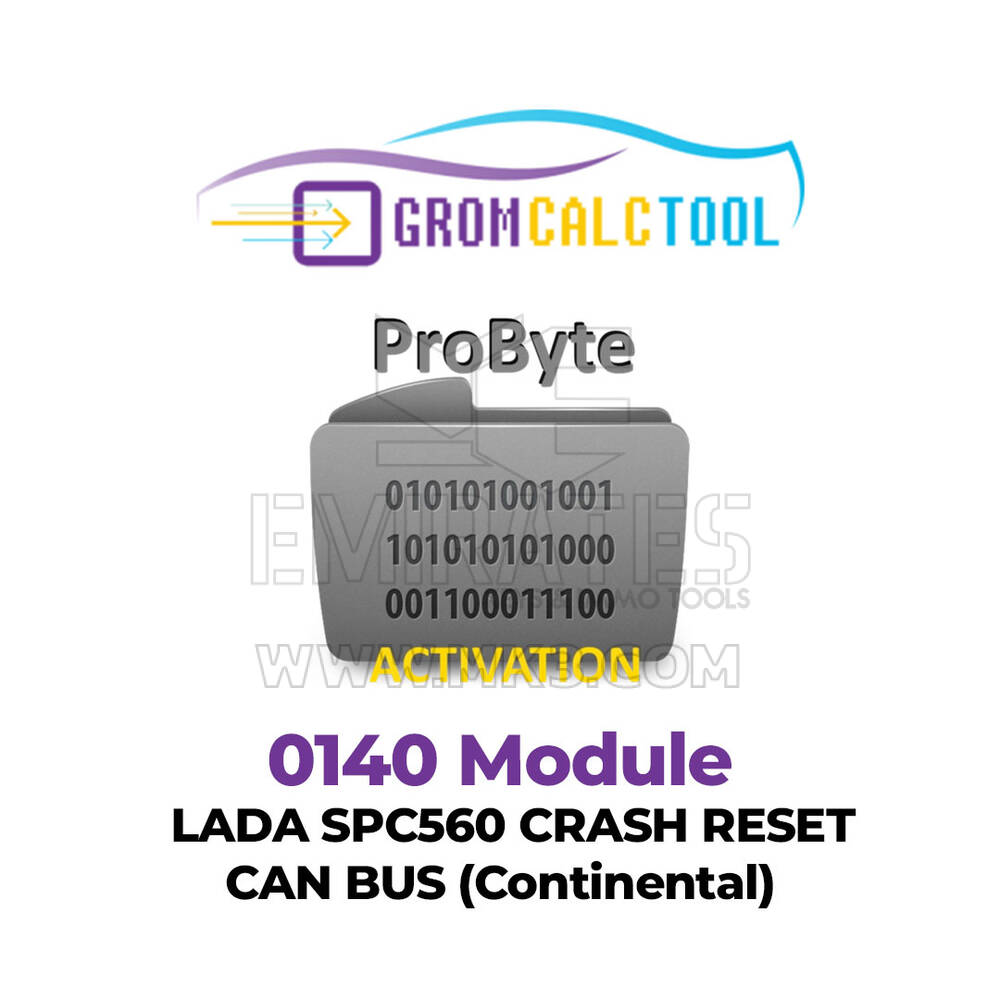 Module GromCalcTool 0140 Réinitialisation en cas de crash du bus CAN LADA SPC560 (Continental)