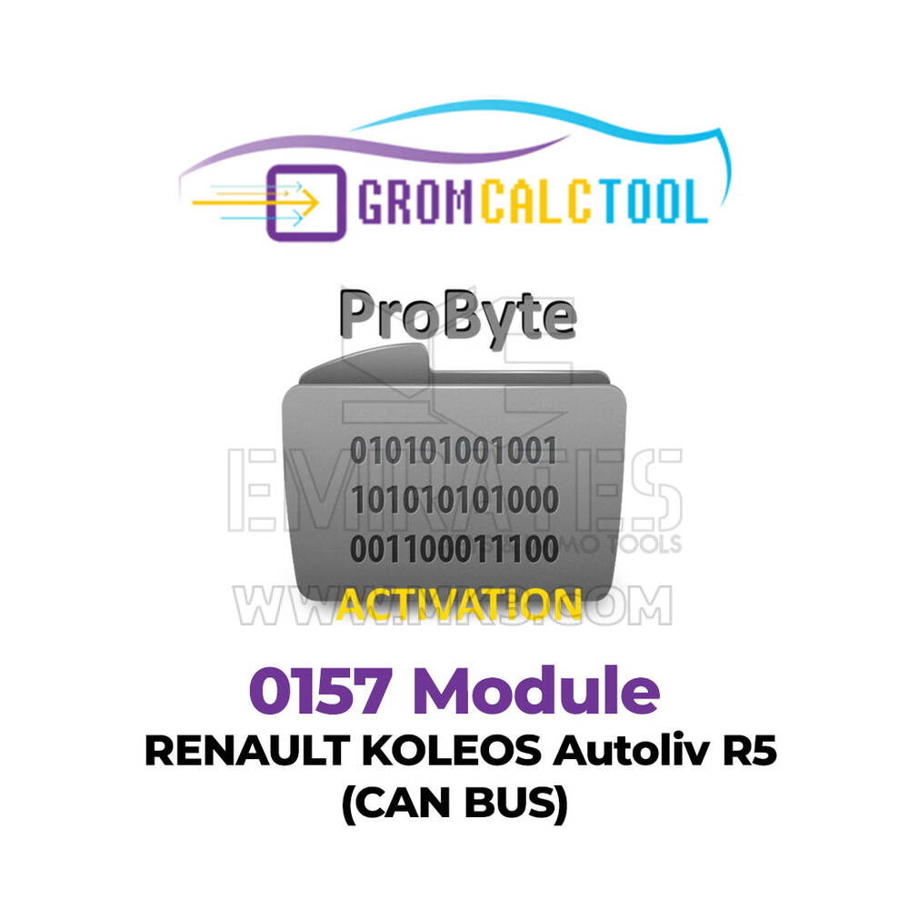 GromCalcTool 0157 Module RENAULT KOLEOS Autoliv R5 (CAN BUS)