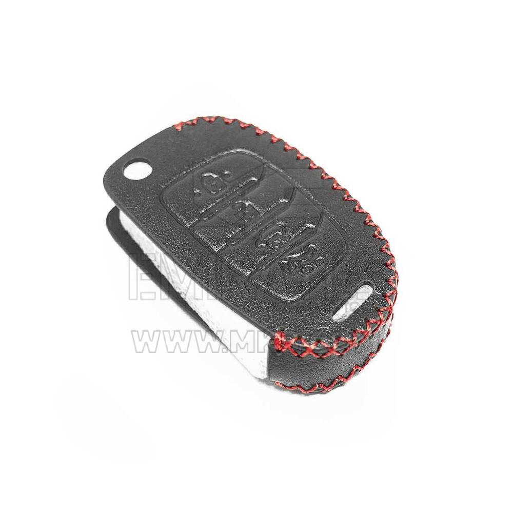 New Aftermarket Leather Case For Hyundai Flip Remote Key 4 Buttons High Quality Best Price | Emirates Keys