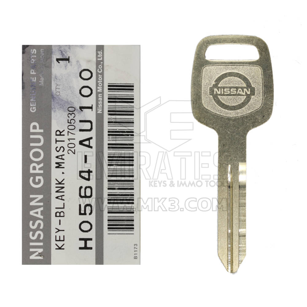 Оригинальный металлический ключ Nissan H0564-AU100 | МК3