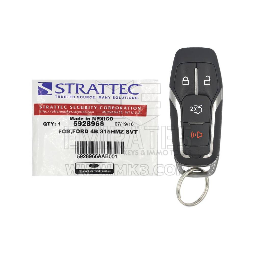 Новый Ford Shelby 2015-2017 Оригинальный Smart Remote Key 4 Кнопки 315MHz 5928966 STRATTEC/FCCID: M3N-A2C31243800 | Ключи от Эмирейтс