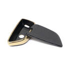 New Aftermarket Nano High Quality Gold Leather Cover For BMW Remote Key 4 Buttons Black Color BMW-B13J | Emirates Keys -| thumbnail